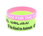 Debossed Silicone Wristbands with color injected