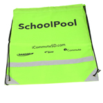 Large Oriole Drawstring Backpack with reflective patches